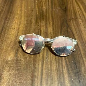Quay rose gold flip glasses